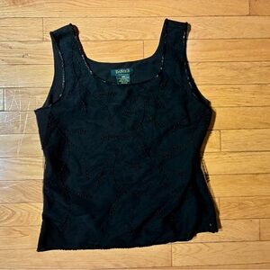Danier Black Embellished Tank Top
